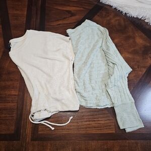 Express Sweater Knit  Crop Tops Women size L